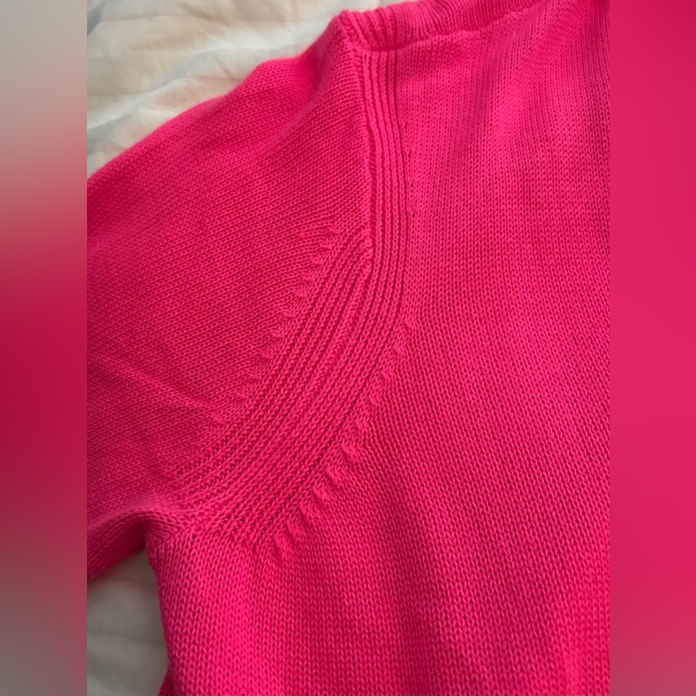 Lilly Pulitzer Noble Vibrant Pink Cardigan, Size XL- Flawed-See Pictures - Picture 9 of 16